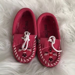 Pink moccasins